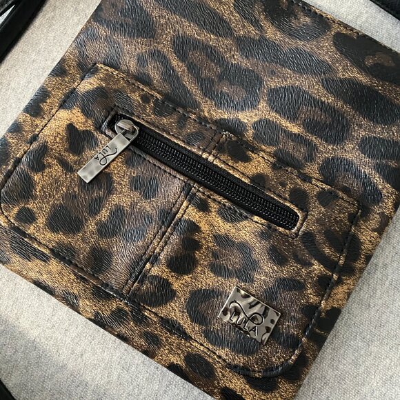 Lula Faux Leather Leopard Print Crossbody Bag - Picture 15 of 16